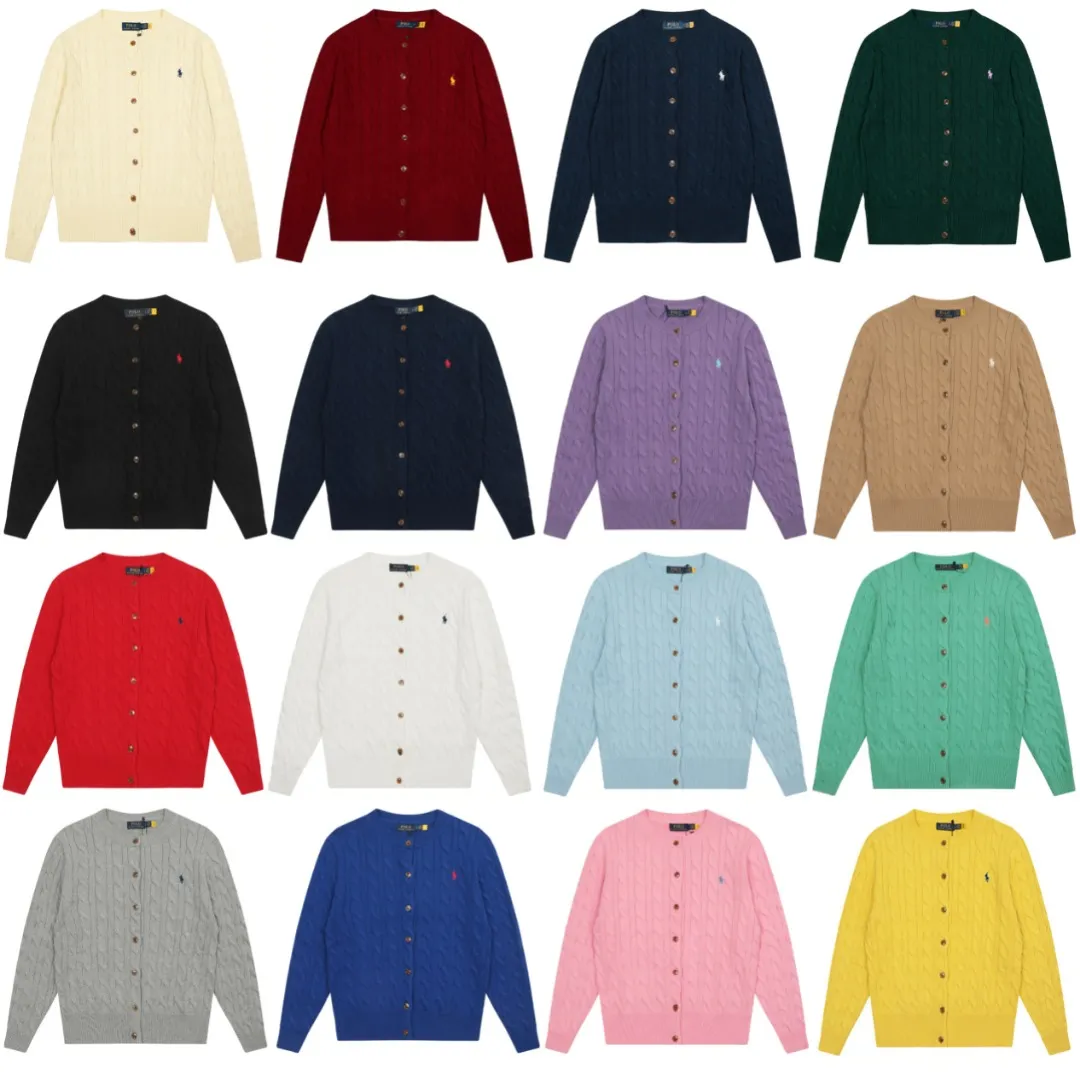P220 RALPH LAUREN Ralph Lauren sixteen colors classic small label embroidery hemp cardigan round neck long sleeve button knitted sweater men's and women's tops Size: S M L It is made of pure cotton yarn and multi-knitted pure cotton, which is skin-friendly and comfortable. Small label war horse embroidery twist button round neck cardigan sweater🐎High quality. Follow the blogger to learn how to wear it! Let’s buy a Ralph Lauren cable sweater. It’s a super hard-to-find series after it became popular. It’s hard to find one on the official website. It’s simple and practical, has a lazy and loose feel, soft and delicate feel, and has a loose fit. Whether worn alone or layered, you can wear a simple one to create different styles of fashion!